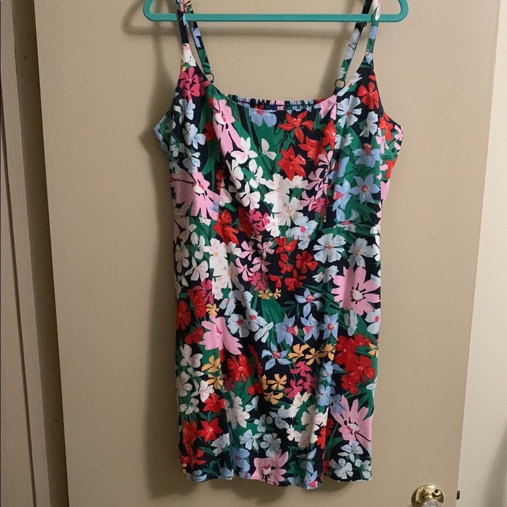 Old Navy Red and White Sleeveless Spaghetti Strap Sundress Mini